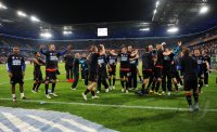 2. Fussball Bundesliga: JUBEL nach dem Sieg das Team von Hertha BSC Berlin