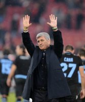 Fussball Europa League Saison 2012/2013: JUBEL Trainer Vladimir Petkovic (Lazio Rom)