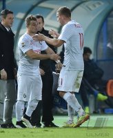 Fussball International Serie A 14/15: Lukas Podolski (Inter Mailand) und Xherdan Shaqiri (Inter Mailand)