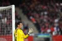 Fussball 1. Bundesliga : Jubel Torwart Raphael Schaefer (1 FC Nuernberg)