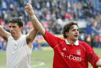 Fussball 1. Bundesliga: Duisburg - Bayern, Jubel Bayern