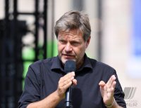 Politik, Wahlkampf Buendnis 90/Die Gruenen: Gruenen Bundesvorsitzender Robert Habeck