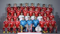Fussball 1. Bundesliga 2013/2014:  Fototermin beim  FC Bayern Muenchen
