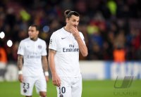 Fussball CHL  Saison 2014/2015: Enttaeuschung; Zlatan Ibrahimovic (Paris Saint-Germain)