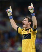 Fussball International EURO 2012 Finale: Torwart Iker Casillas (Spanien) jubel