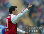Fussball 1. Bundesliga: Muenchen-Schalke, Gestik Makaay