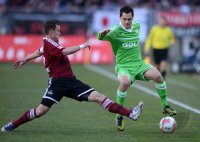 Fussball 1. Bundesliga, Saison 2012/2013: 1. FC Nuernberg - VfL Wolfsburg