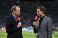 Fussball EM 2016 Quali: RTL-Moderator Florian Koenig und RTL-Experte Jens Lehmann