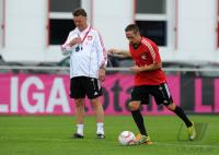 Fussball 1. Bundesliga: Trainer Louis van Gaal, Franck Ribery  (v. li., FCB)