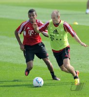 Fussball 1. Bundesliga 11/12: FC Bayern Muenchen Training in Doha