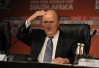 FUSSBALL WM 2010   Abschluss PK FIFA  Praesident BLATTER