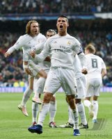 Fussball CHL 15/16 Viertelfinale: JUBEL Cristiano Ronaldo (Real Madrid)