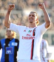 FUSSBALL SERIE A:  Jubel Zlatan Ibrahimovic (AC Mailand)