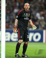 FUSSBALL INTERNATIONAL  CHL Viertelfinale 11/12: Torwart Christian Abbiati (AC Mailand)