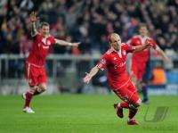 FUSSBALL  International CHL 09/10: JUBEL ROBBEN (FC Bayern  Muenchen)