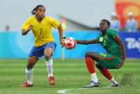 FUSSBALL  Olympia 2008   Viertelfinale  Maenner   Brasilien - Kamerun