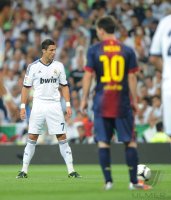 FUSSBALL Primera Division/Super Cup 2012: Cristiano Ronaldo (Real Madrid) und Lionel Messi (Barca)