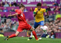 FUSSBALL Olympia 2012 Maenner: Brasilien - Weissrussland