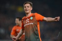 Fussball 1. Bundesliga  Saison 11/12:  JUBEL Markus Rosenberg (SV Werder Bremen)