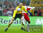 Fussball 1. Bundesliga: Dortmund - Koeln, Zweikampf