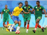 FUSSBALL  Olympia 2008   Viertelfinale  Maenner   Brasilien - Kamerun