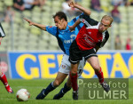 Fussball 1. Bundesliga: Nuernberg - Leverkusen, Zweikampf