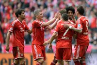 Fussball 1. Bundesliga  Saison  2012/2013:  JUBEL FC Bayern Muenchen