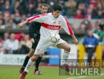 FUSSBALL   VfB Stuttgart - Bayer Leverkusen Balakov (VfB) am Ball