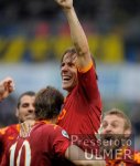 FUSSBALL SERIE A: JUBEL um Rodrigo Taddei, Francesco Totti (v.re., AS Rom)