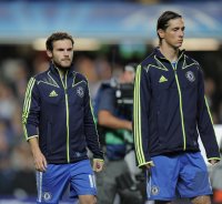Fussball CHL  Saison 2011/2012:  Juan Mata (FC Chelsea) und Fernando Torres (FC Chelsea)