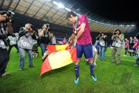 Fussball: DFB Pokal Finale: JUBEL  Raul (FC Schalke 04) der Torero mit Fahne