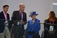 Olympia 2012: Queen Elizabeth II. besucht die Schwimmhalle