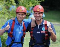 Fussball  SV Stuttgarter Kickers  im Hochseilpark