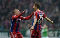 Fussball, 1. Bundesliga  Saison 2014/2015: SV Werder Bremen - FC Bayern Muenchen