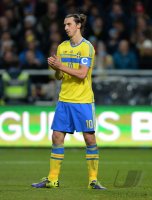 Fussball WM Qualifikation 2014 Playoff: Enttaeuschung Zlatan Ibrahimovic (Schweden)