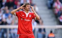 Fussball 1. Bundesliga : Enttaeuschung Thomas Mueller (FCB)