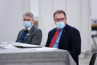 Pressekonferenz im Impfzentrum Paul Horn Arena Tuebingen