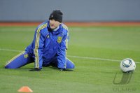 Fussball Training  der ukrainische Nationalmannschaft in Kiew