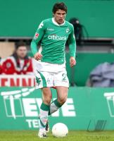 Fussball 1. Bundesliga: Bremen, BOENISCH Einzelaktion