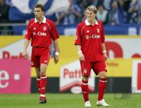 Fussball 1. Bundesliga: Schalke - Bayern, ISMAEL und SCHWEINSTEIGER enttaeuscht