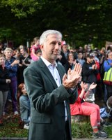 Gegendemo zum Streitgespraech OB Palmer und AfD Landesvorsitzender Frohnmaier in Tuebingen
