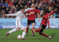 Fussball 1. Bundesliga  Saison 2010/2011:  SC Freiburg - FC Bayern Muenchen