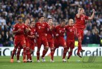 Fussball International, Champions League Saison 2011/2012:  Bayern JUBEL nach dem Sieg und den Einzug ins Finale