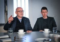 Buendnis 90 / Die Gruenen, Wahlkampf Landtagswahl Baden - Wuerttemberg, Verkehrsminister Winfried Hermann