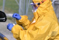 Symbolbild: Corona Teststelle Tuebingen: Corona-Drive-In auf dem Tuebinger Festplatz