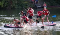 Volleyball Mannschaften des TV Rottenburg beim Team Stand Up Paddling