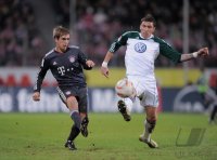 Fussball 1. Bundesliga  Saison 2010/2011: VfL Wolfsburg - FC Bayern Muenchen
