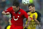 Fussball 1. Bundesliga: Hannover - Dortmund, Zweikampf