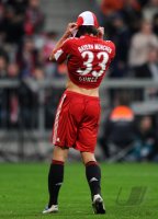 Fussball 1. Bundesliga : ENTTAEUSCHUNG nach dem verschossenem ELFMETER Mario Gomez (FC Bayern Muenchen)