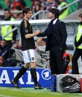 Fussball Deutsche Nationalmannschaft : Arne Friedrich, Trainer Joachim Loew (v. li., GER)